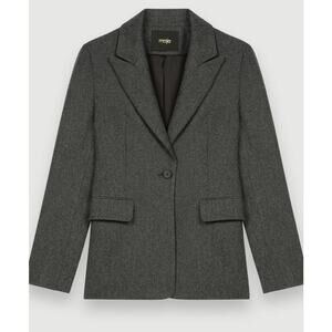 Maje Charcoal Wool Blazer. EU 34